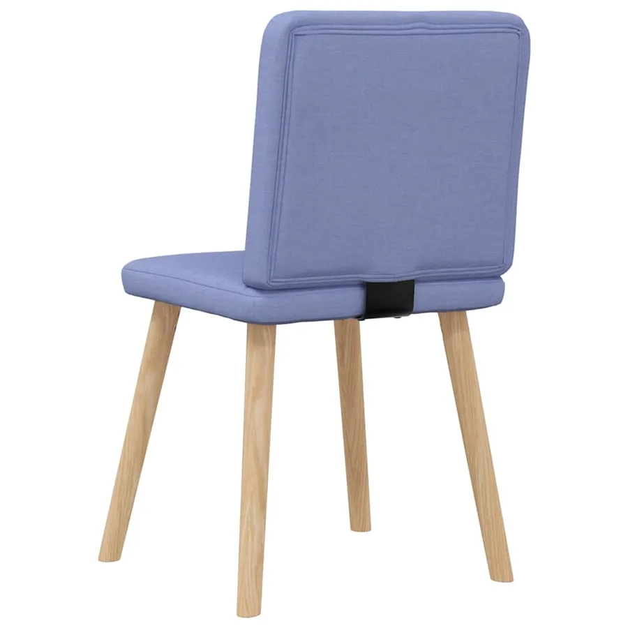 Chaises à manger lot de 6 bleu jean tissu - 6