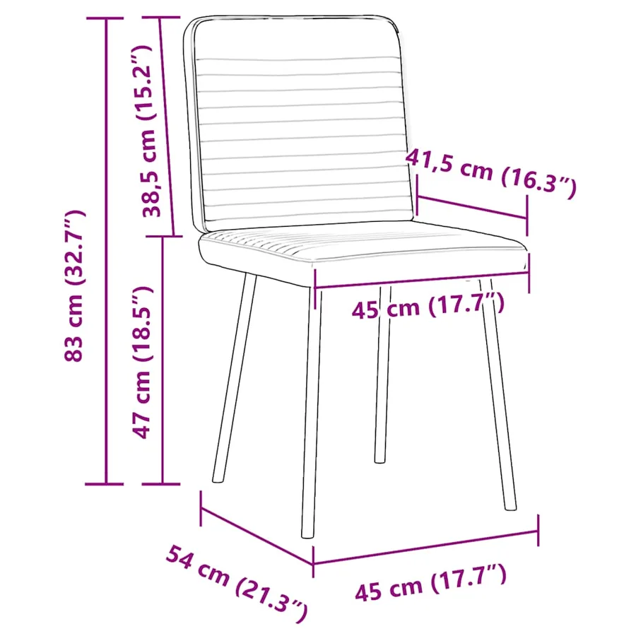 Chaises à manger lot de 4 Gris foncé Velours - 9