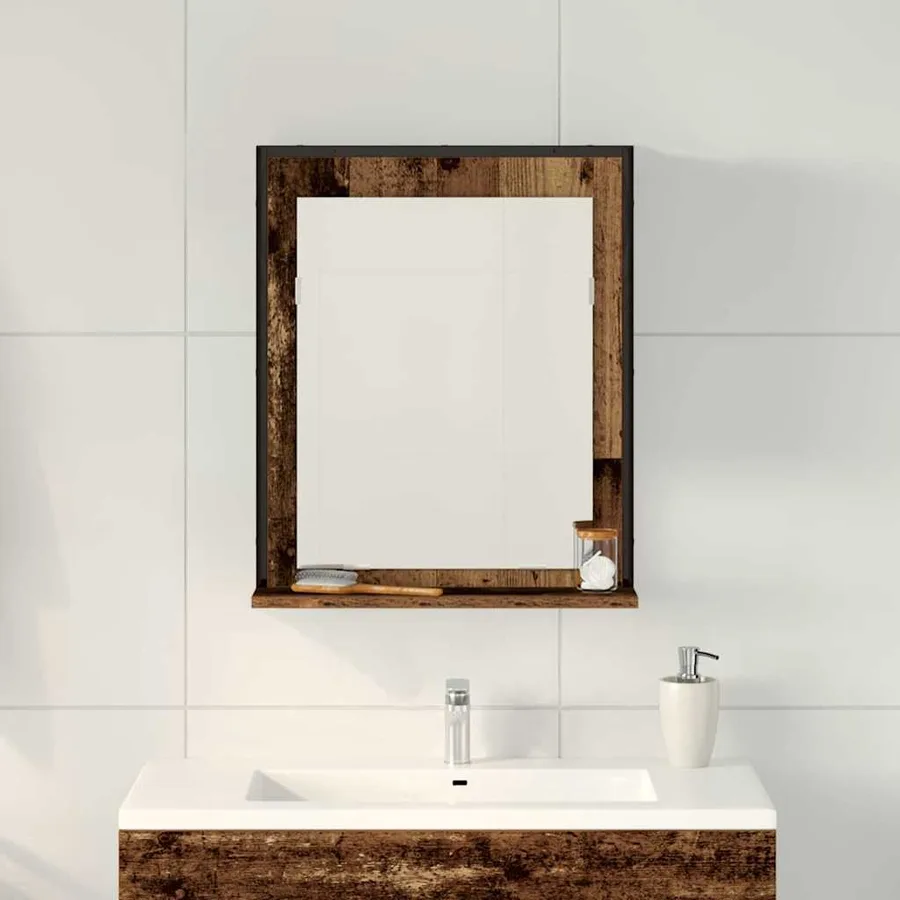 Miroir Bois ancien 50 x 12 x 60 cm Verre et Bois Ingénierie - 4