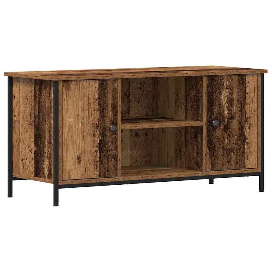 Meuble TV Bois ancien 100 x 40 x 50 cm Bois d'ingénierie - 2