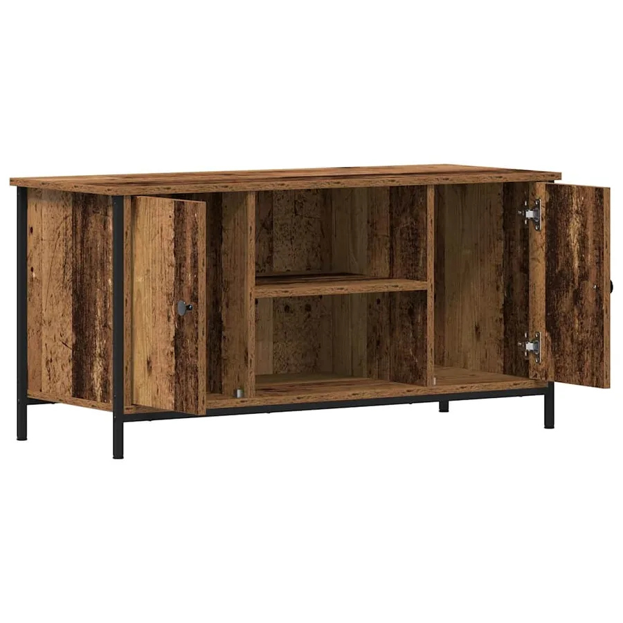 Meuble TV Bois ancien 100 x 40 x 50 cm Bois d'ingénierie - 5