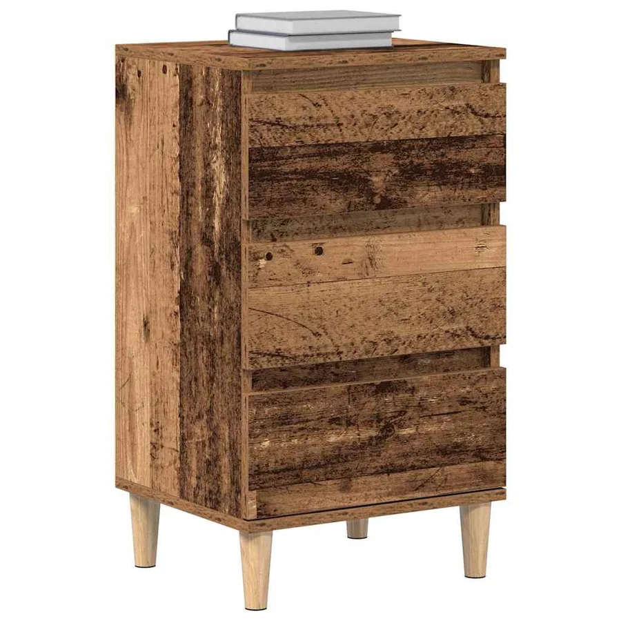 Cabinet de chevet Bois ancien 40 x 35 x 70 cm Bois d'ingénierie - 3