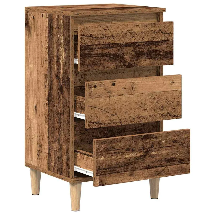 Cabinet de chevet Bois ancien 40 x 35 x 70 cm Bois d'ingénierie - 5