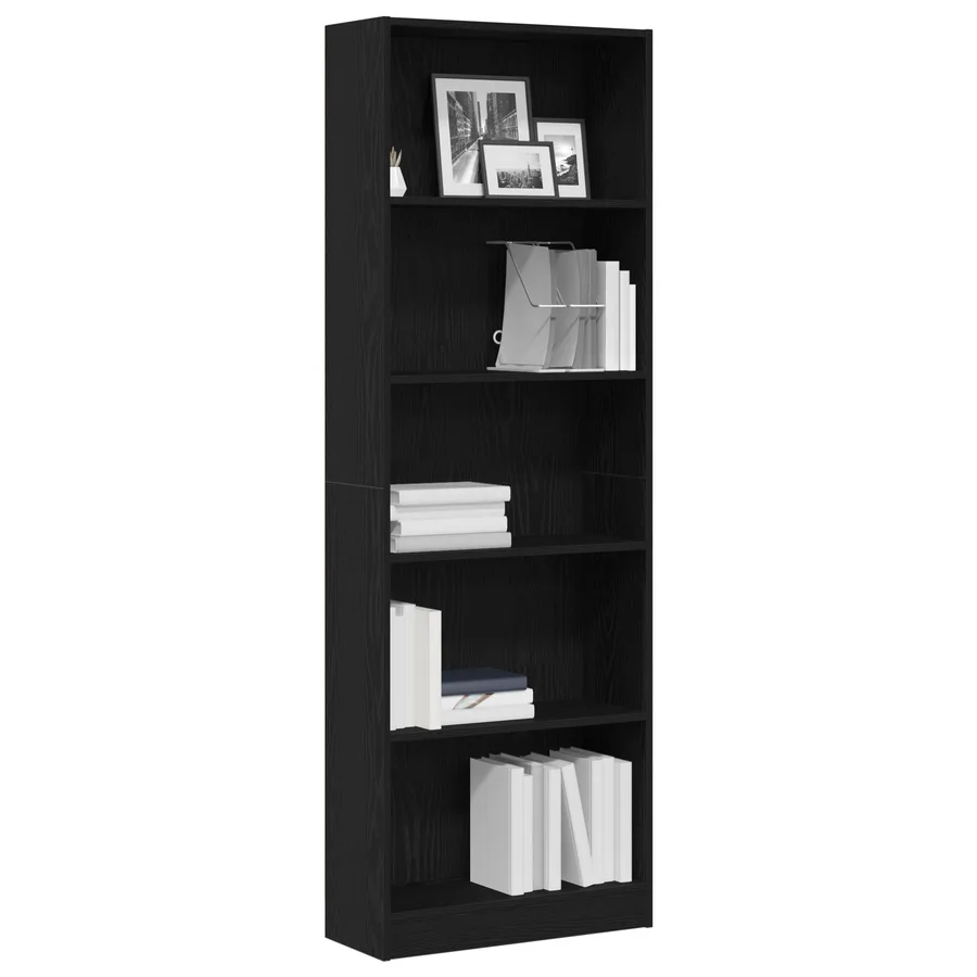 Étagère Chêne noir 60 x 24 x 176 cm Bois d'ingénierie - 3