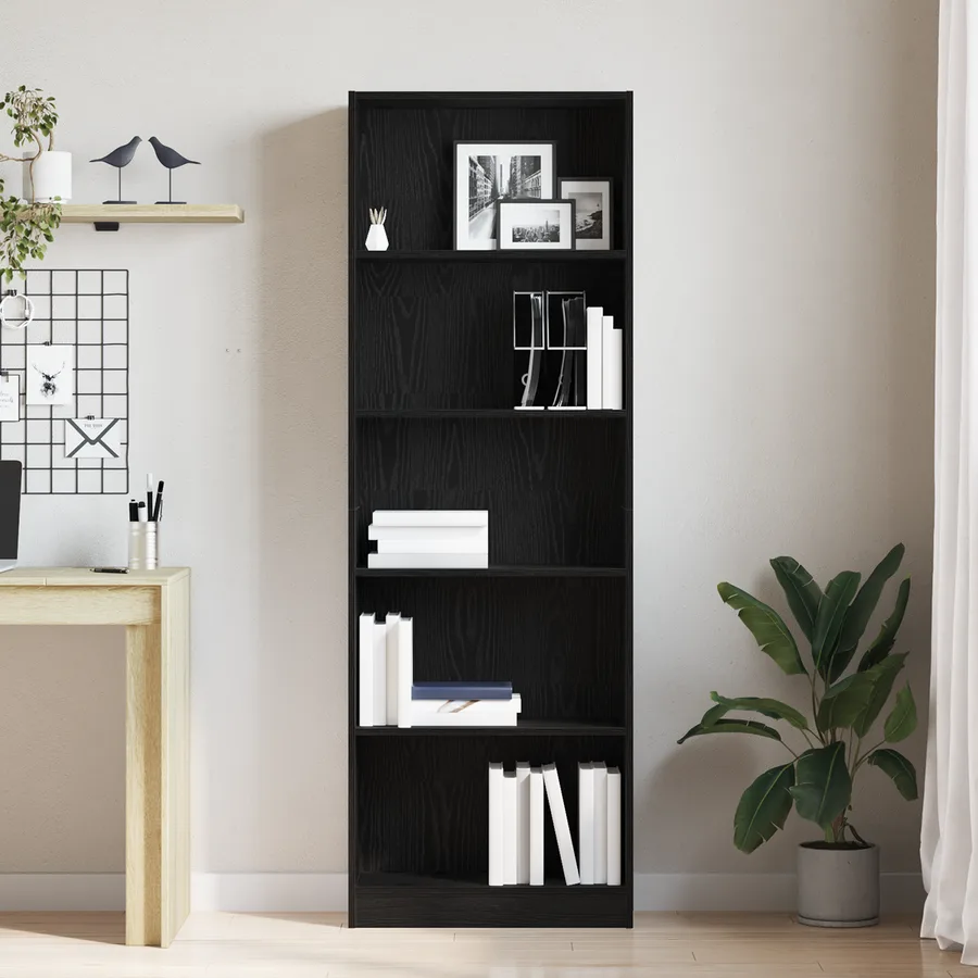 Étagère Chêne noir 60 x 24 x 176 cm Bois d'ingénierie - 4