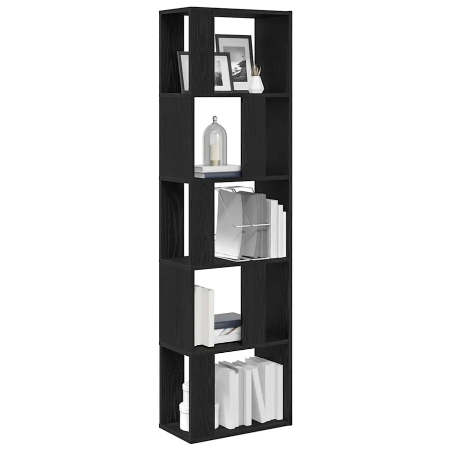 Bibliothèque/Séparateur de pièce chêne noir 45x24x159 cm - 4