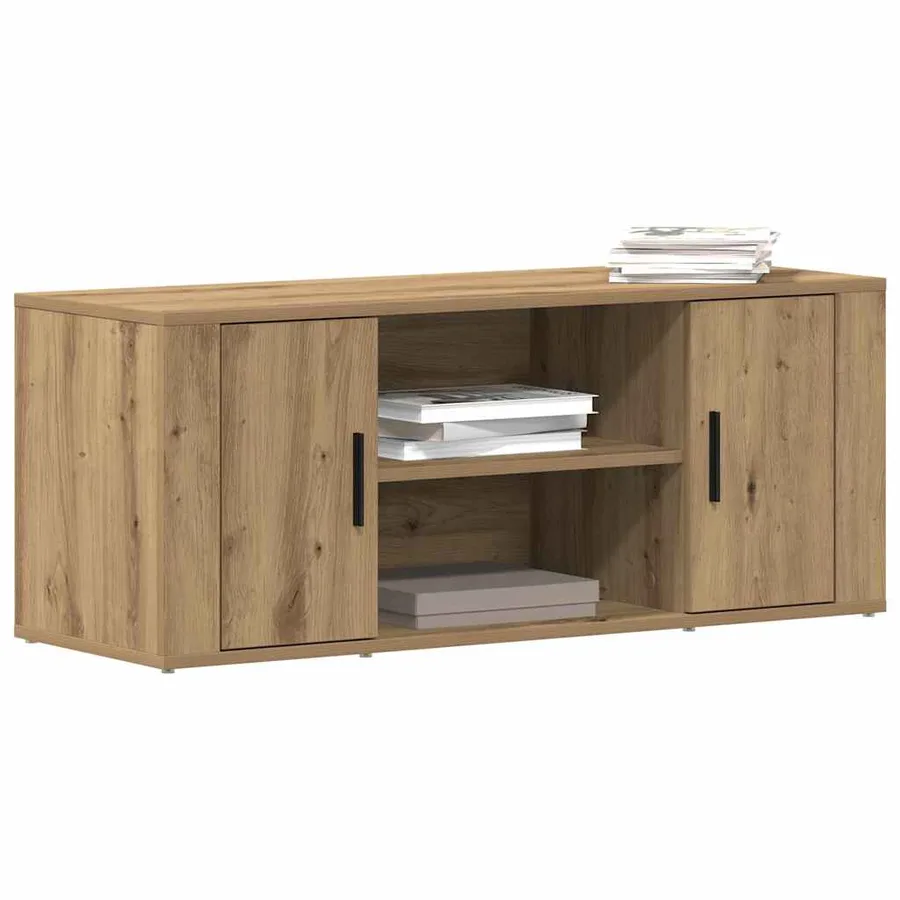 Meuble TV 100 x 35 x 40 cm chêne artisanal Bois d'ingénierie - 3