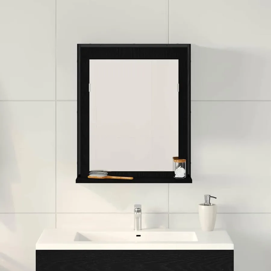 Miroir Chêne noir 50 x 12 x 60 cm Verre et Bois Ingénierie - 4