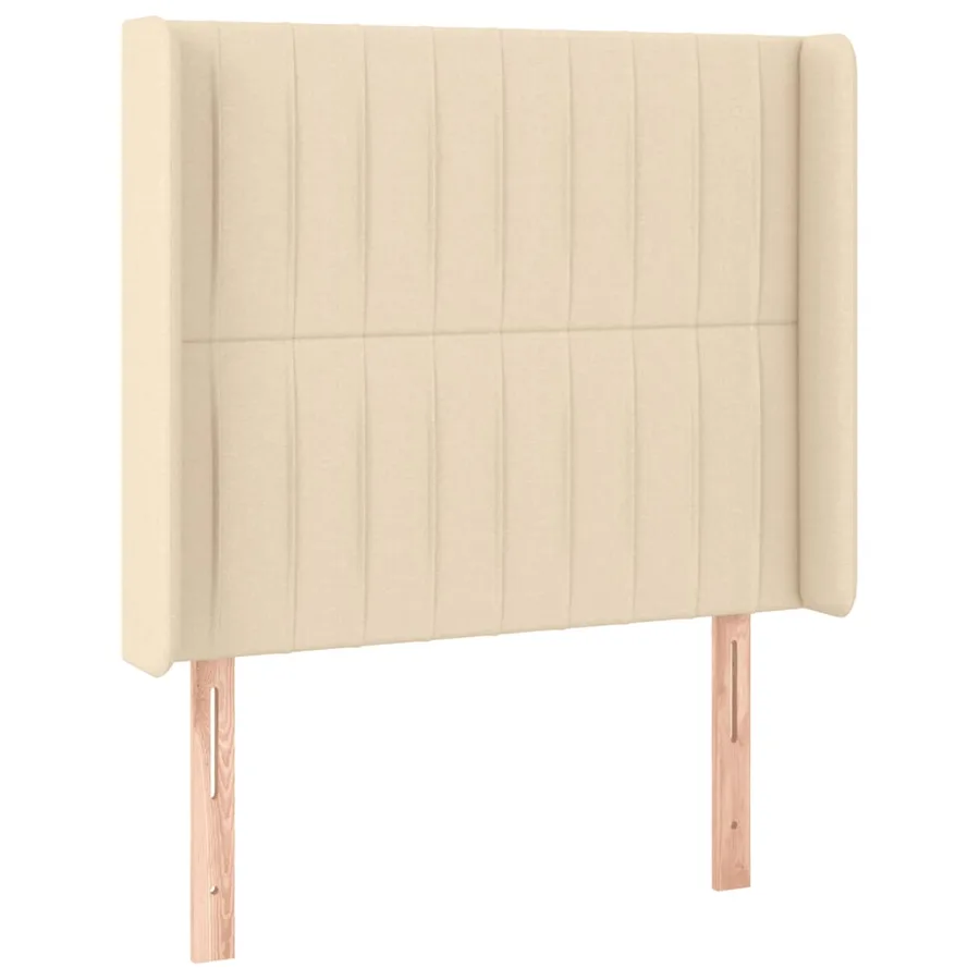 Tête de lit à LED Crème 93x16x118/128 cm Tissu - 3