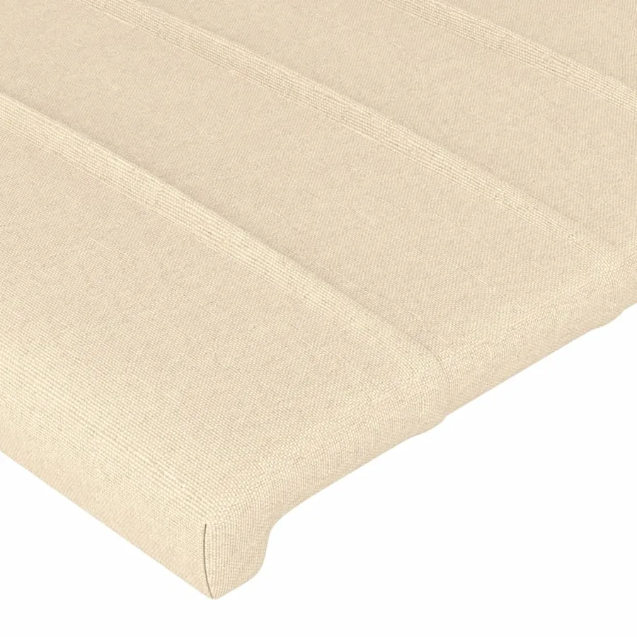 Tête de lit à LED Crème 93x16x118/128 cm Tissu - 5