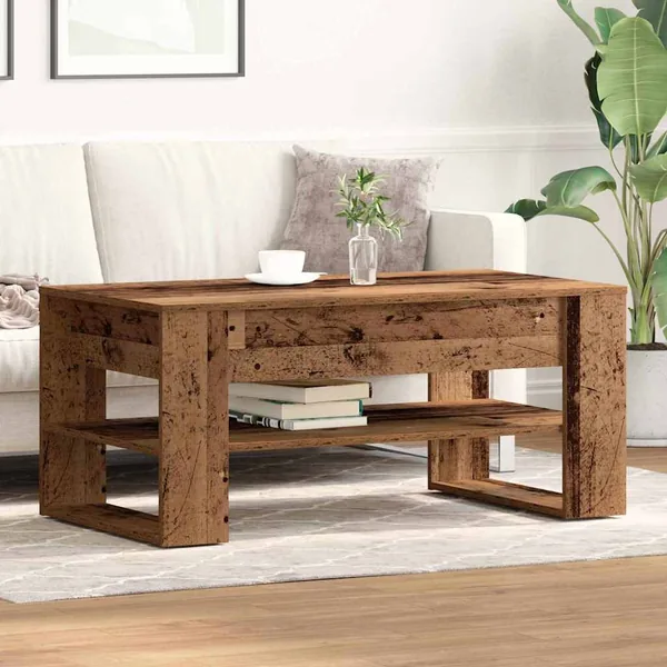 Table basse Bois Ancien 102 x 55 x 45 cm Bois d'ingénierie