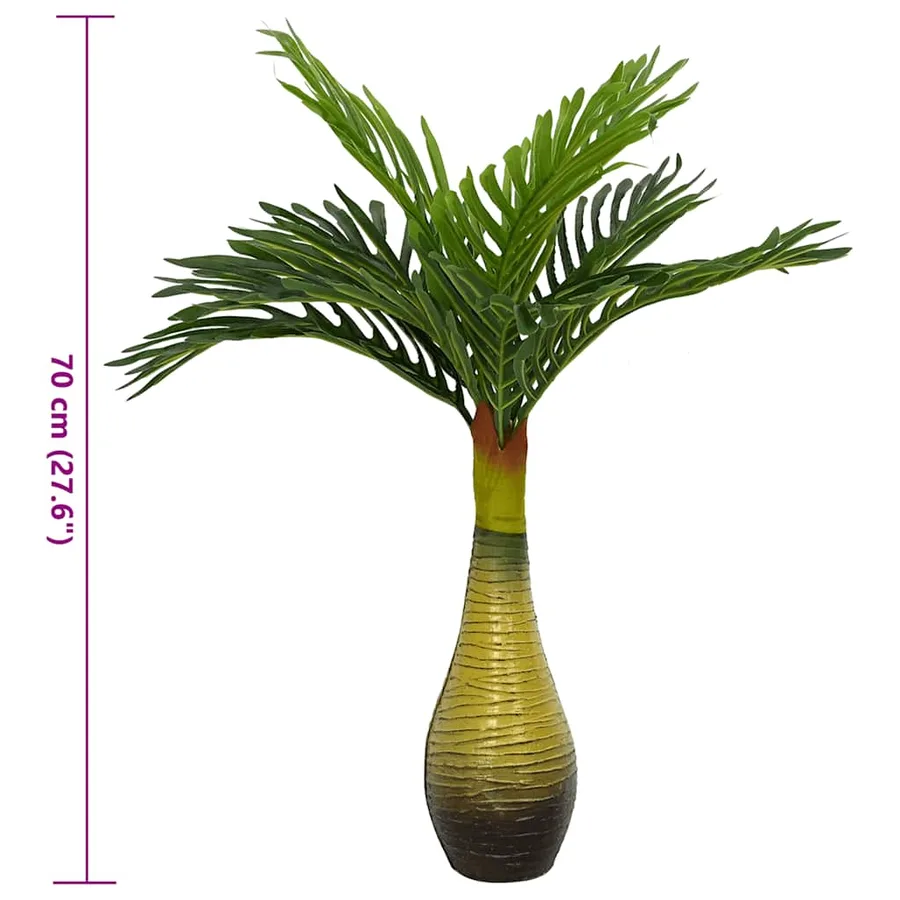 Palmier artificiel 9 feuilles 70 cm vert - 5