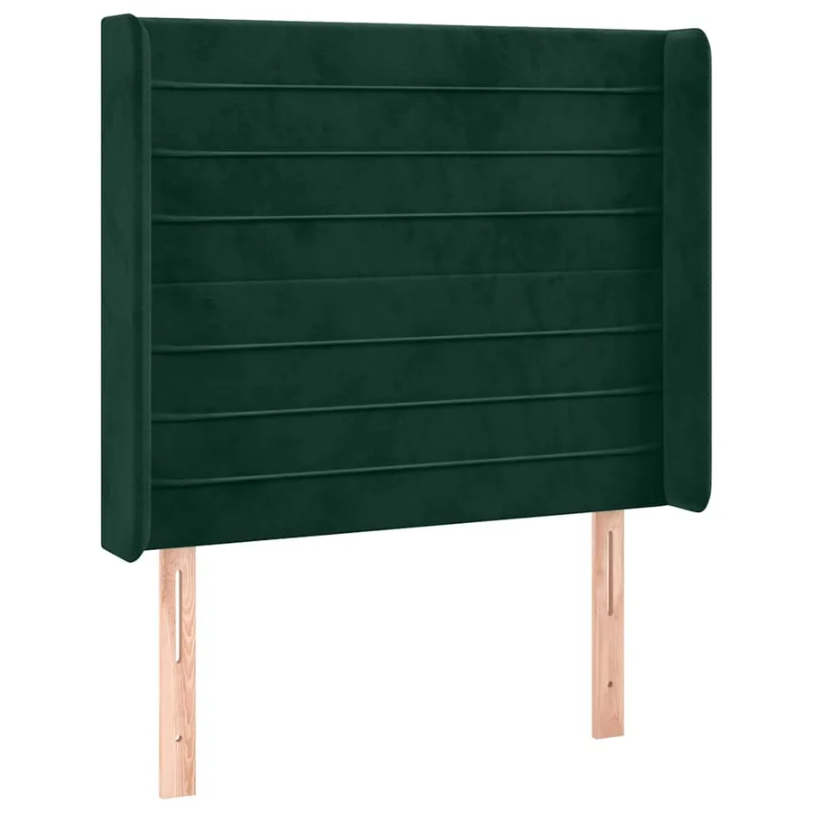 Tête de lit à LED Vert foncé 103x16x118/128 cm Velours - 3