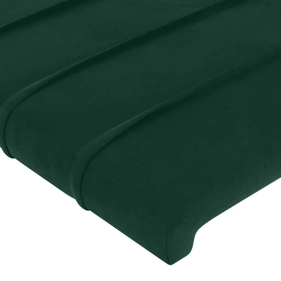 Tête de lit à LED Vert foncé 103x16x118/128 cm Velours - 5