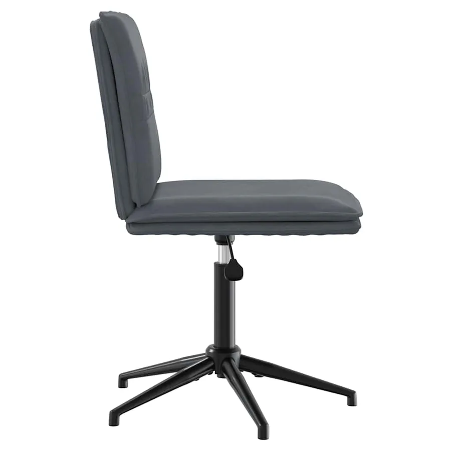 Chaise à manger Gris foncé Velours - 4