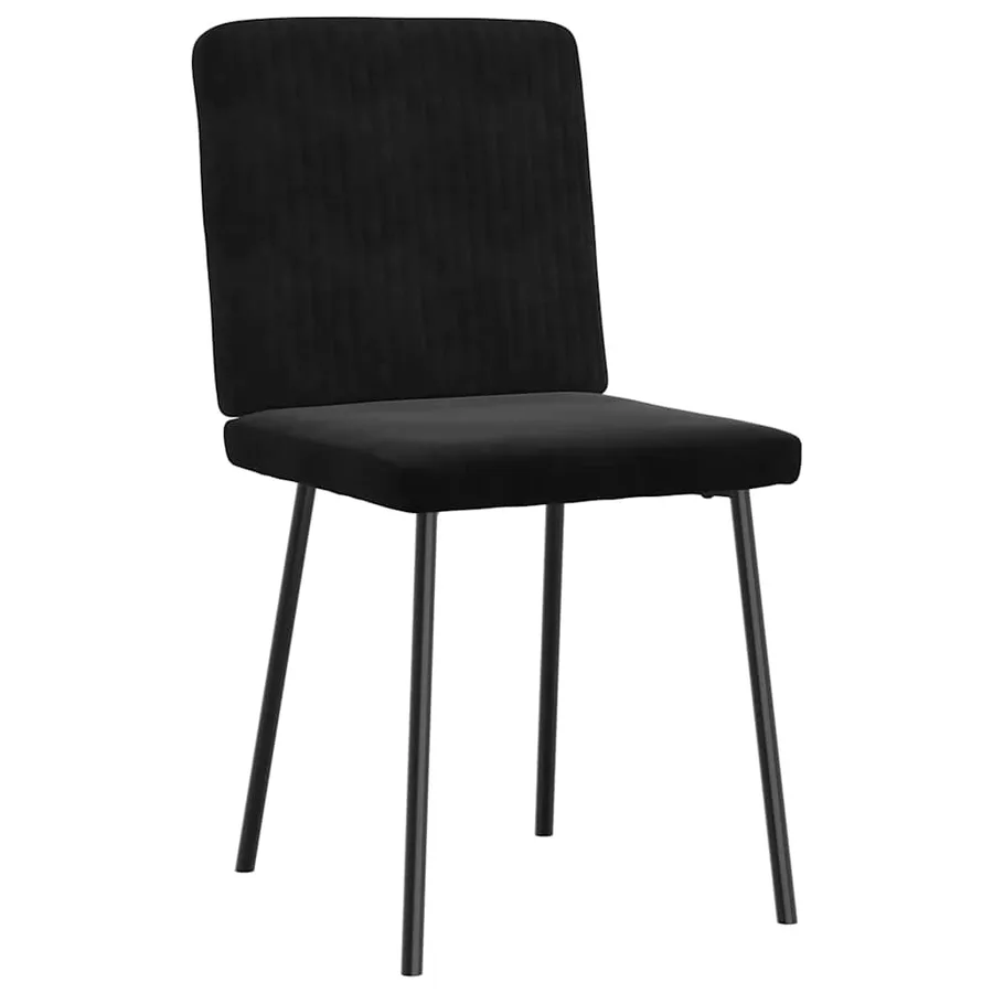 Chaises à manger lot de 2 Noir Velours - 3