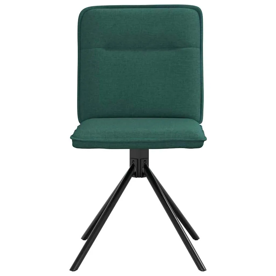 Chaises à manger lot de 2 vert foncé tissu - 4