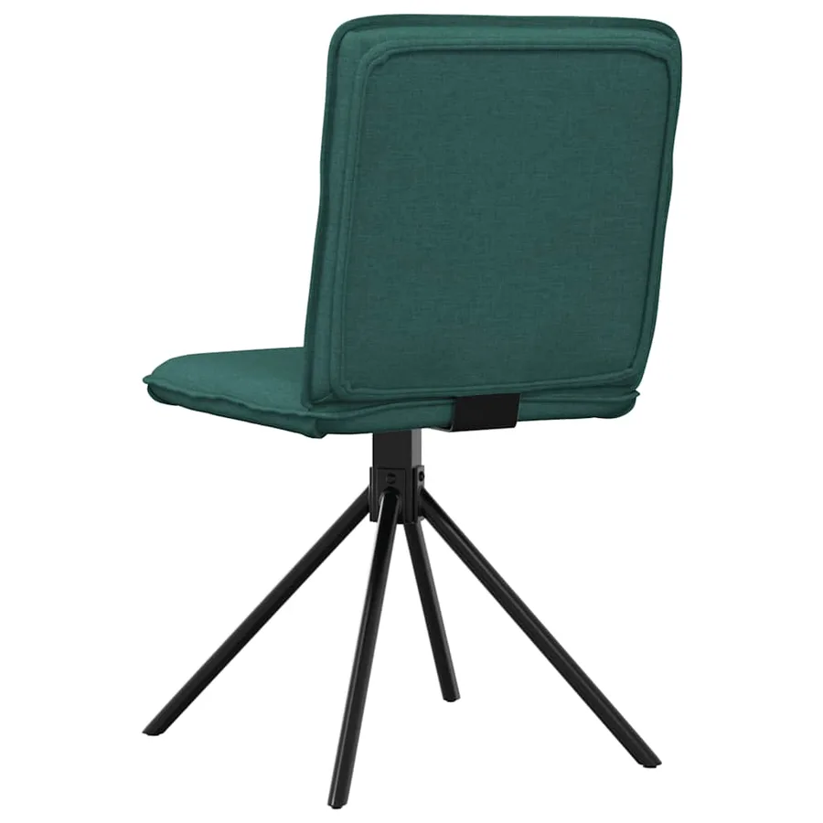 Chaises à manger lot de 2 vert foncé tissu - 6