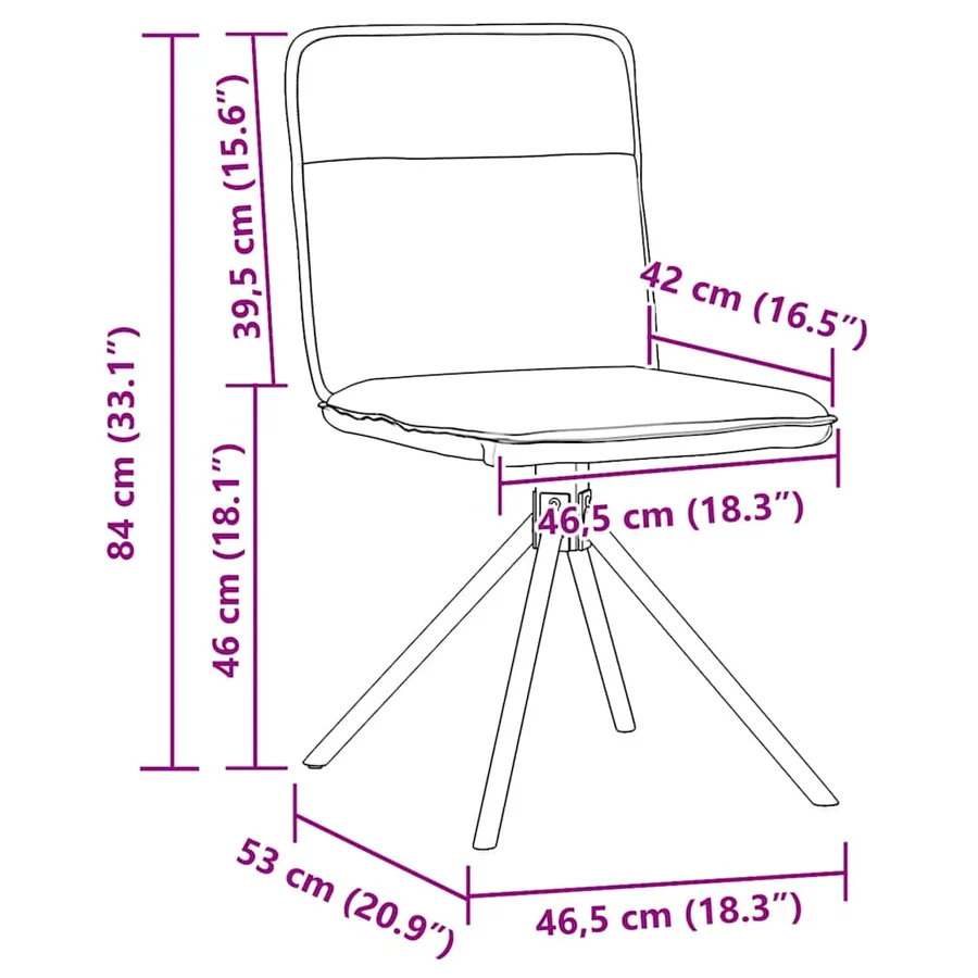 Chaises à manger lot de 2 vert foncé tissu - 9