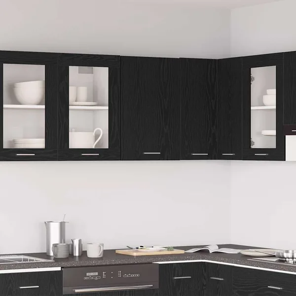 Armoire suspendue en chêne noir 40x31x60 cm bois d'ingénierie