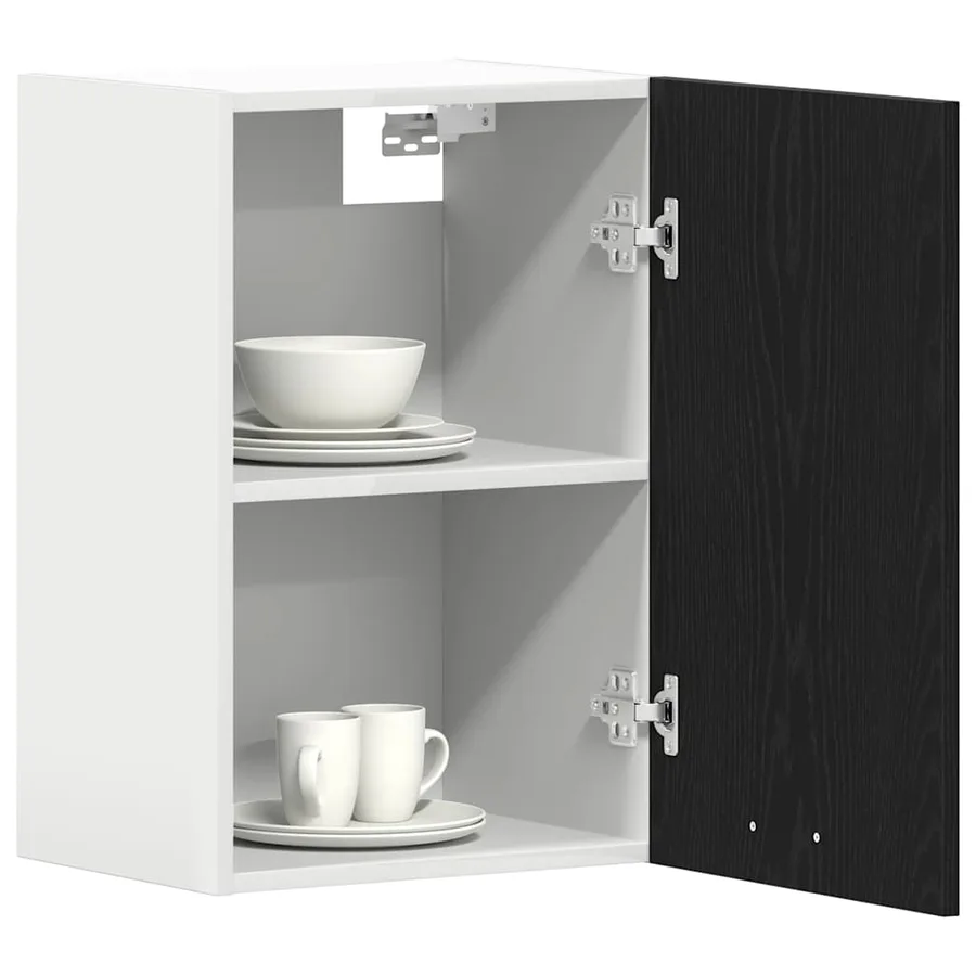 Armoire suspendue en chêne noir 40x31x60 cm bois d'ingénierie - 4