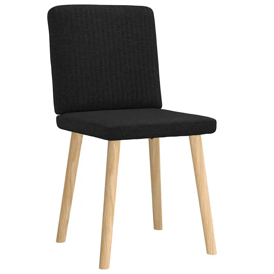 Chaises à manger lot de 2 noir tissu - 3