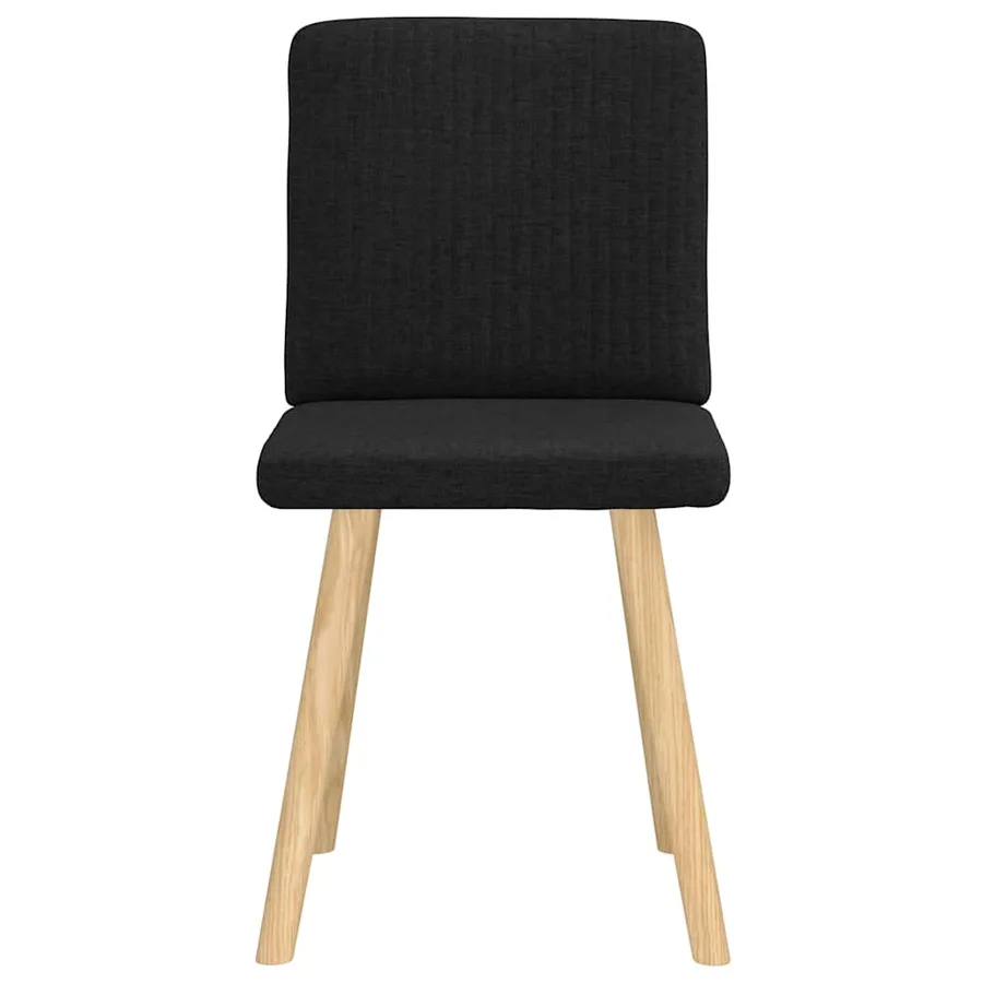 Chaises à manger lot de 2 noir tissu - 4