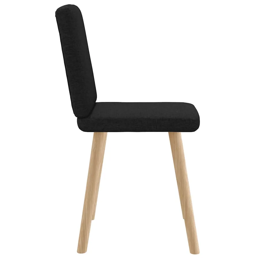 Chaises à manger lot de 2 noir tissu - 5