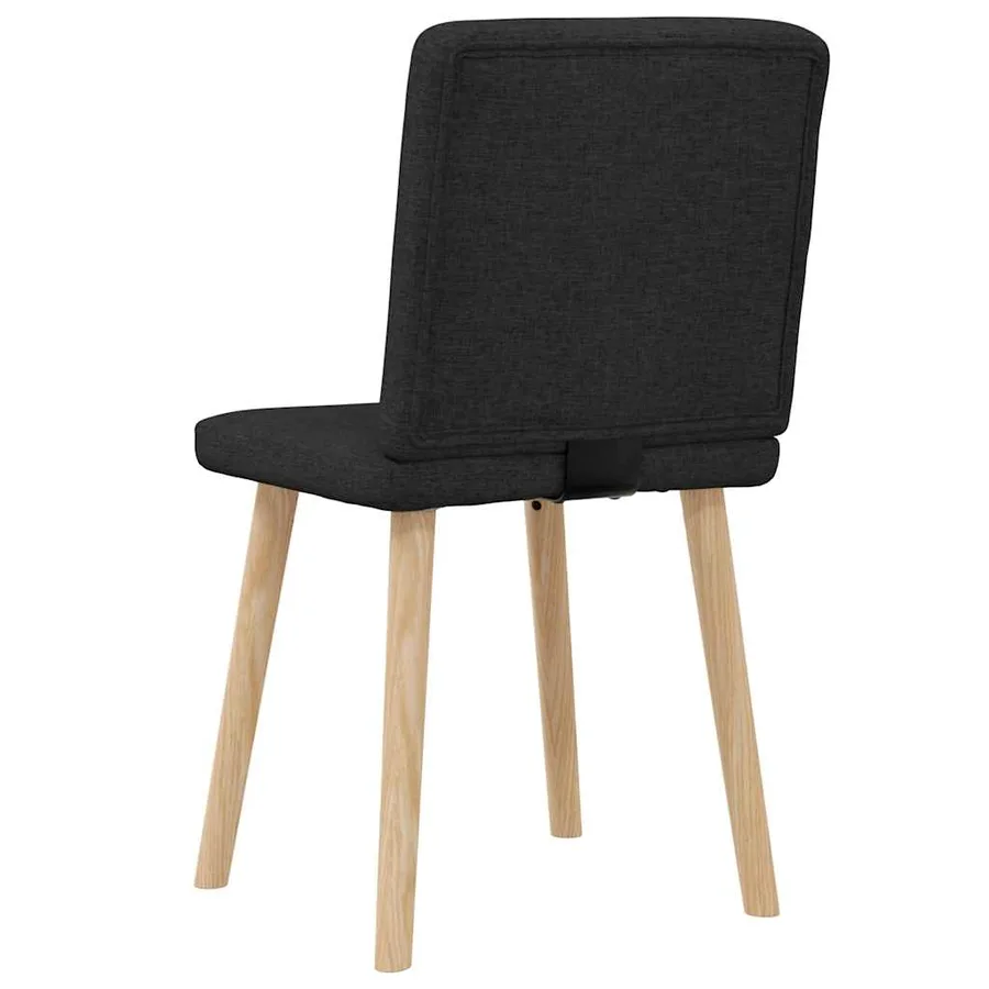 Chaises à manger lot de 2 noir tissu - 6