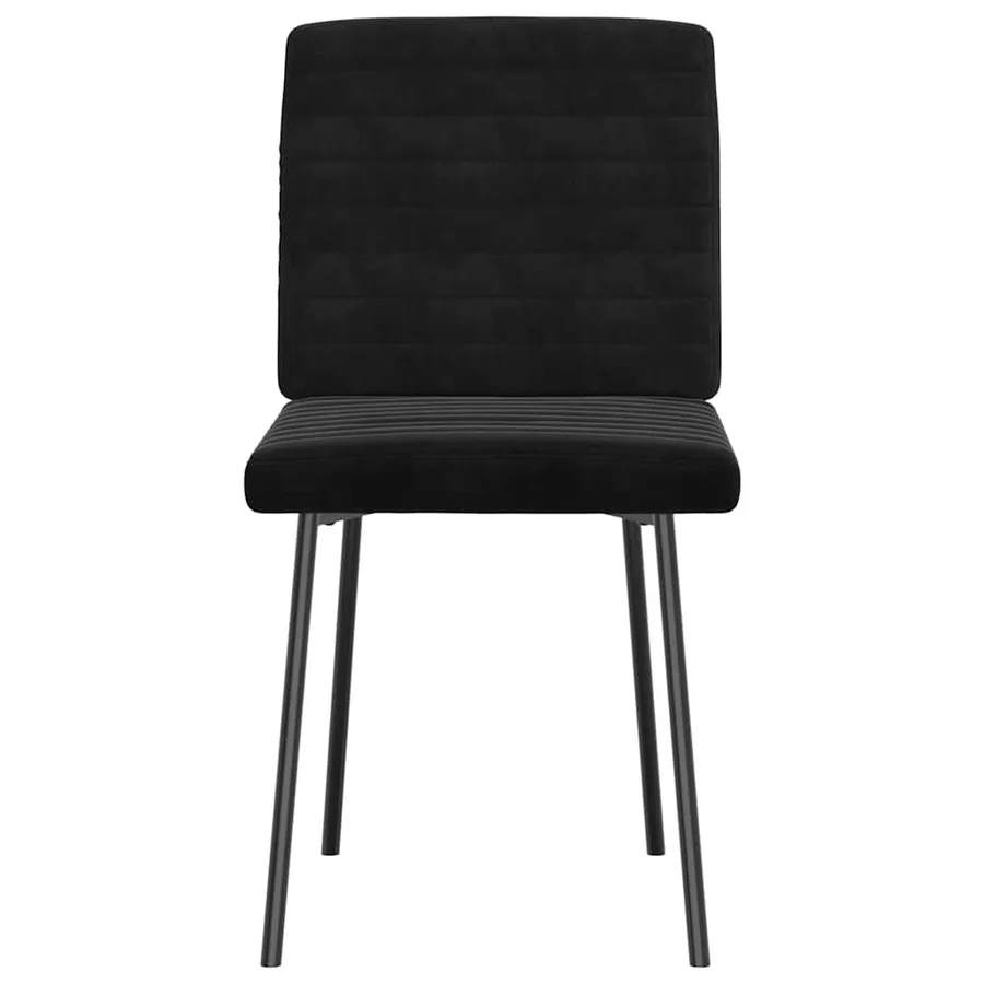 Chaises à manger lot de 6 noir velours - 4