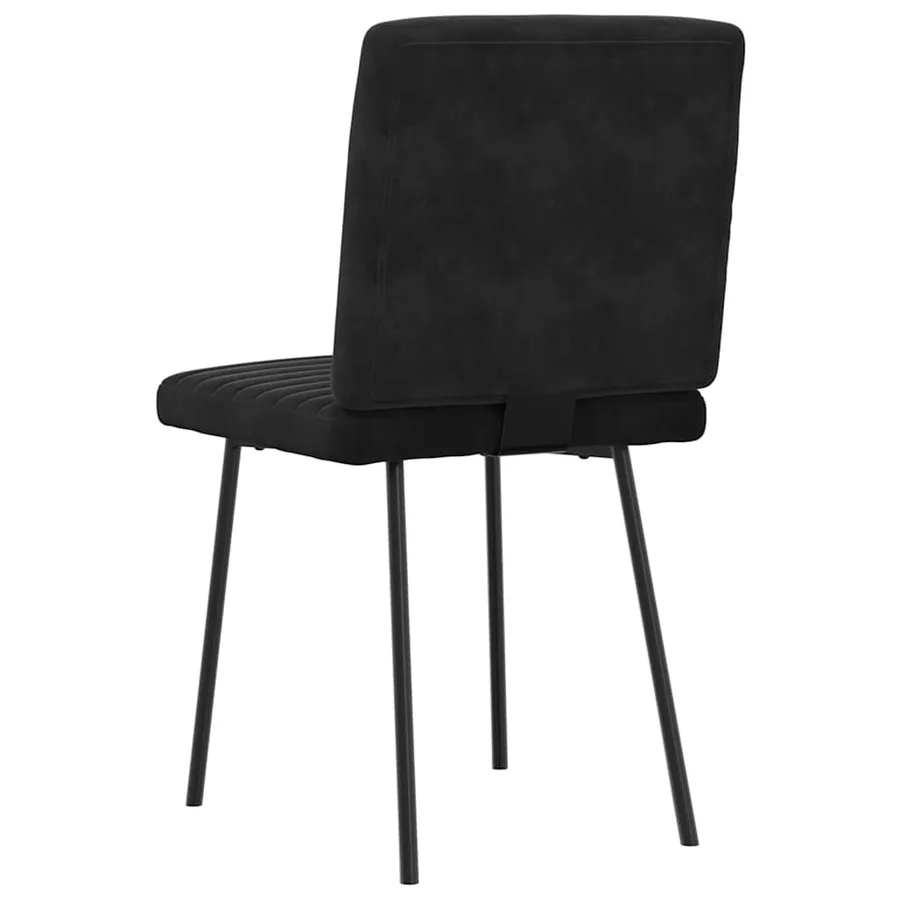 Chaises à manger lot de 4 Noir Velours - 6