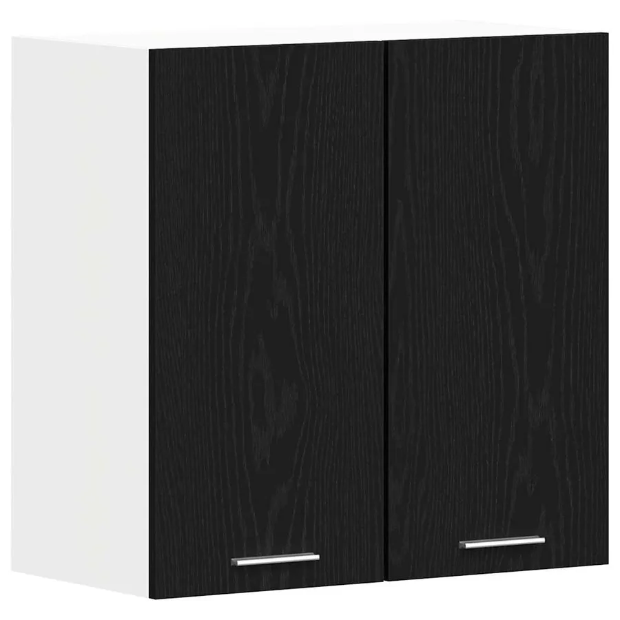 Armoire suspendue avec étagère Lyon Chêne noir 60 x 31 x 60 cm - 2