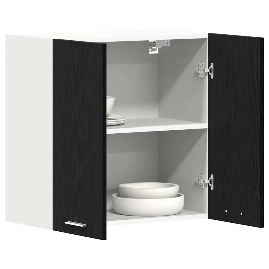 Armoire suspendue avec étagère Lyon Chêne noir 60 x 31 x 60 cm - 3