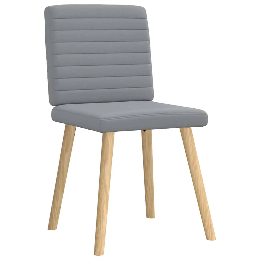 Chaises à manger lot de 4 gris clair tissu - 3