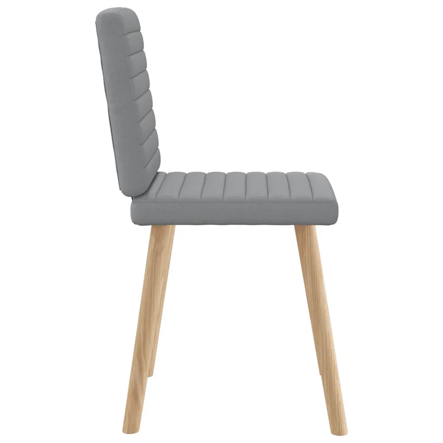 Chaises à manger lot de 4 gris clair tissu - 5