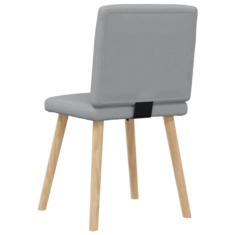 Chaises à manger lot de 4 gris clair tissu - 6
