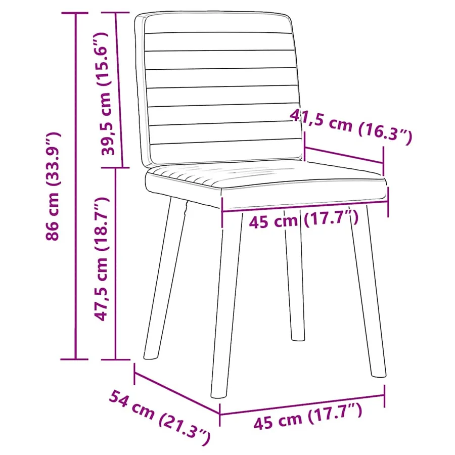 Chaises à manger lot de 4 gris clair tissu - 9