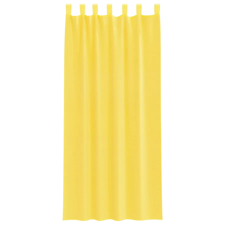 Rideaux en voile avec boucles 2 pcs jaune 140x245 cm - 4