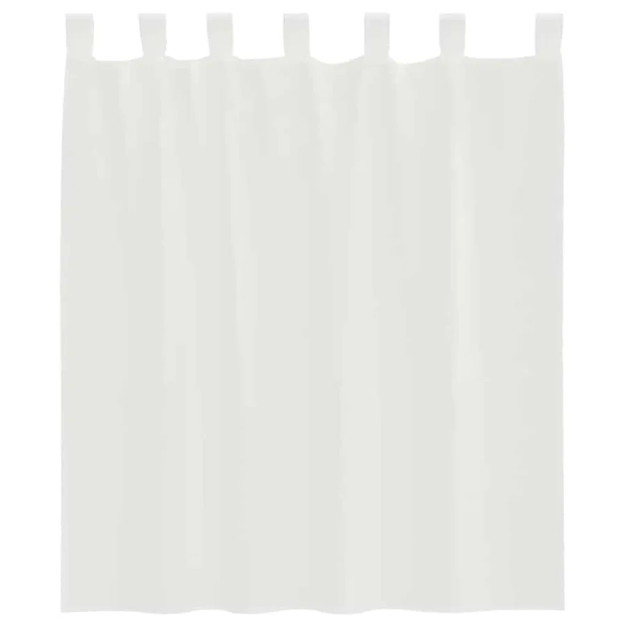 Rideaux en voile avec passe-tringles 2 pcs blanc - 4
