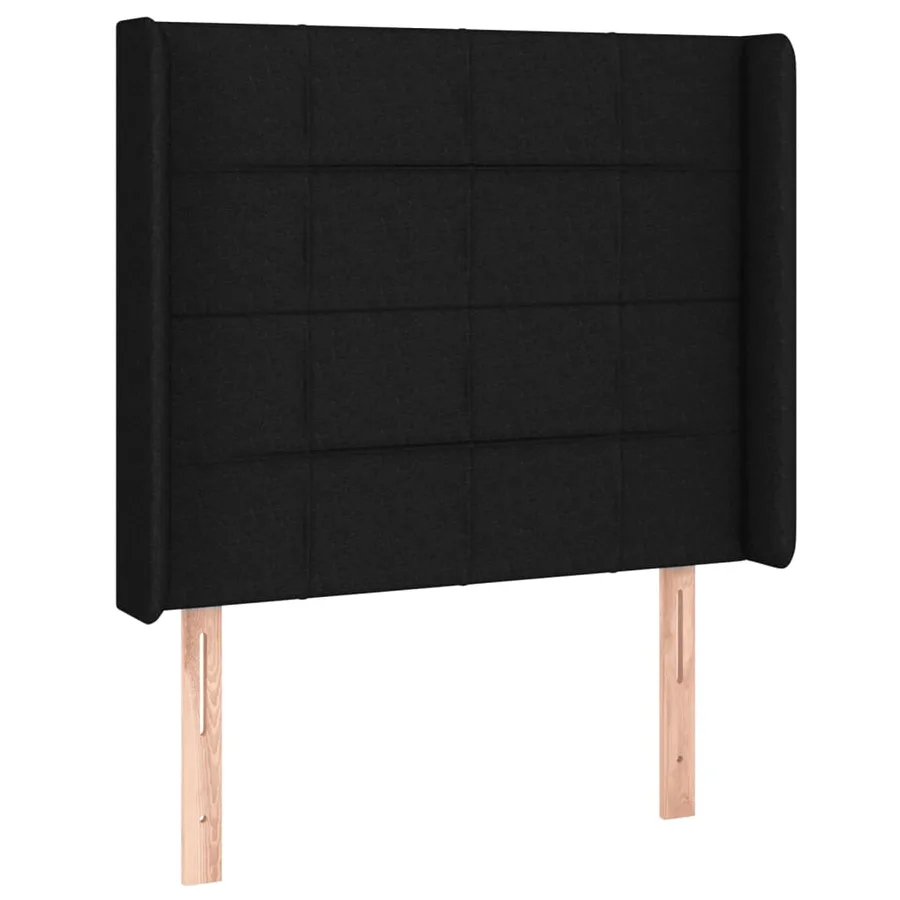 Tête de lit à LED Noir 83x16x118/128 cm Tissu - 3