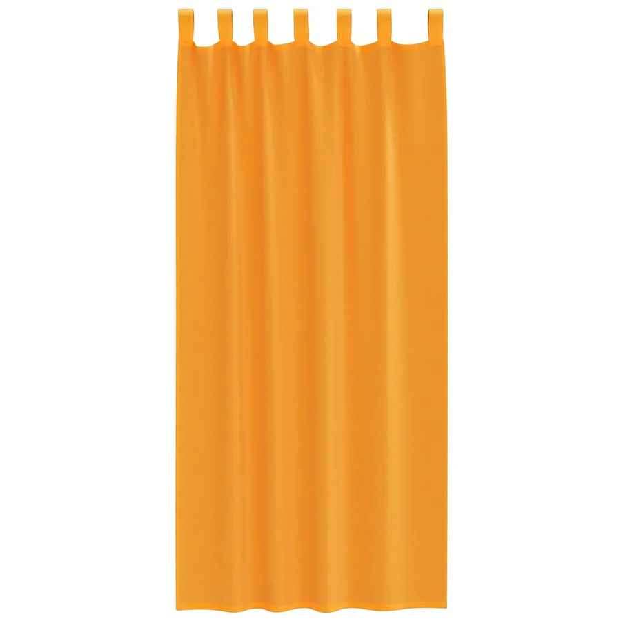 Rideaux en voile avec boucles 2 pcs orange 140x225 cm - 4
