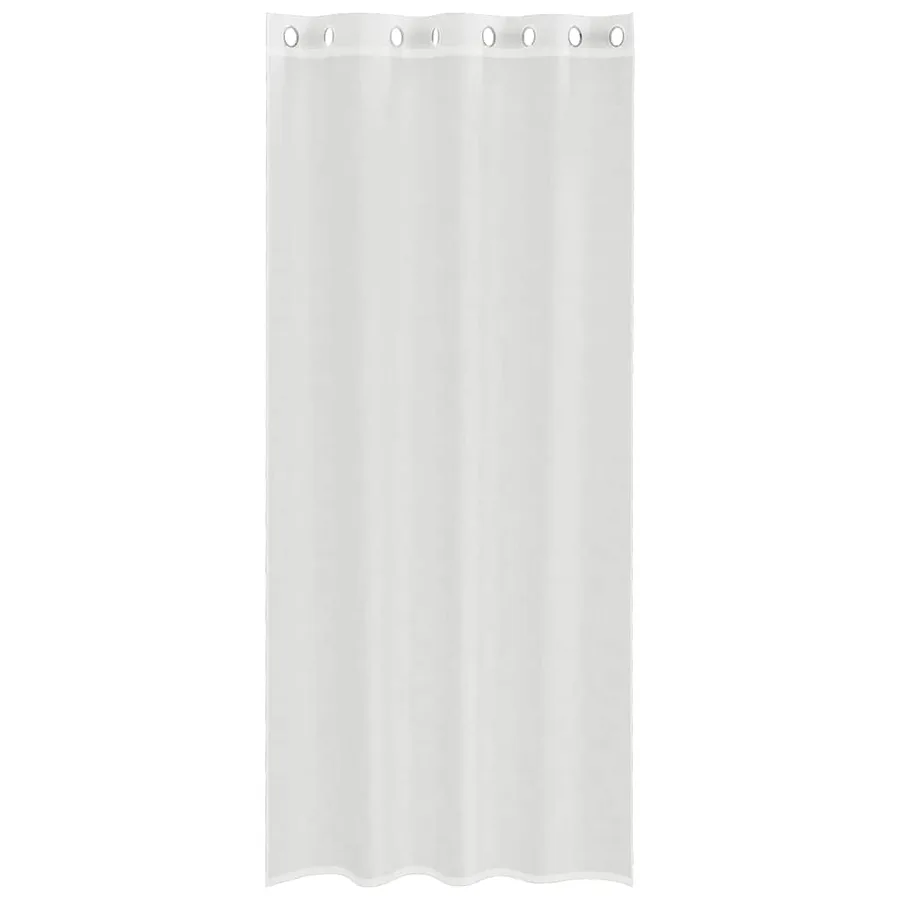 Rideaux en voile avec œillets 2 pcs blanc - 4