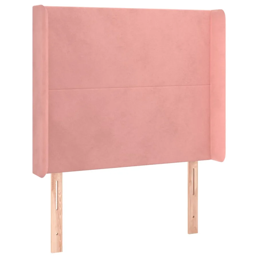 Tête de lit à LED Rose 83x16x118/128 cm Velours - 3