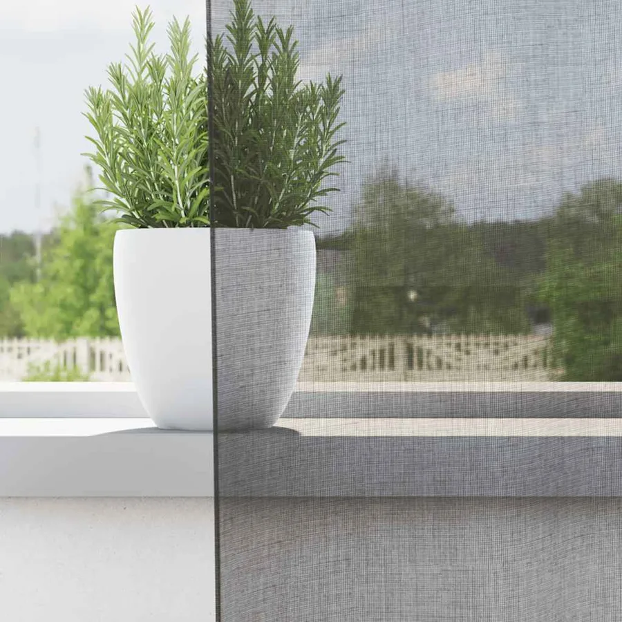 Rideaux en voile avec œillets 2 pcs gris foncé 140x245 cm - 3