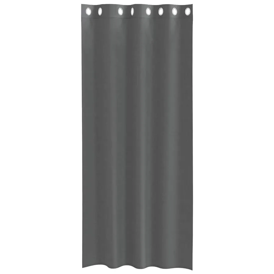 Rideaux en voile avec œillets 2 pcs gris foncé 140x245 cm - 4