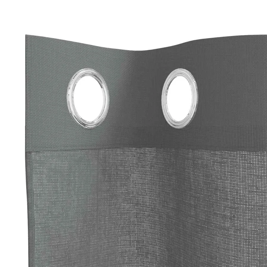 Rideaux en voile avec œillets 2 pcs gris foncé 140x245 cm - 5