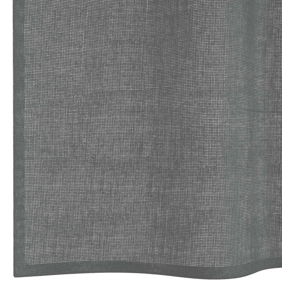 Rideaux en voile avec œillets 2 pcs gris foncé 140x245 cm - 6