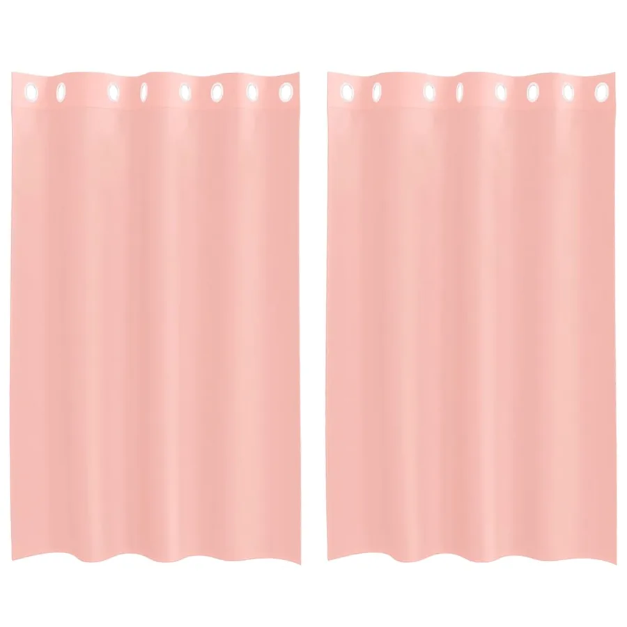 Rideaux en voile avec œillets 2 pcs rose 140x175 cm - 2