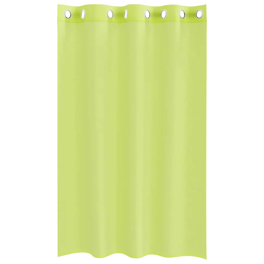 Rideaux en voile avec œillets 2 pcs vert pomme 140x175 cm - 4