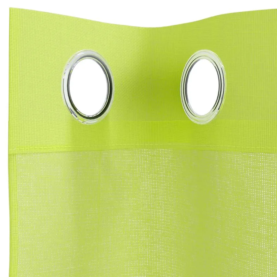 Rideaux en voile avec œillets 2 pcs vert pomme 140x175 cm - 5